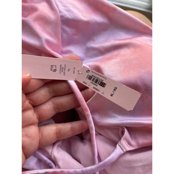 Victoria's Secret Swim VS Scoop One-Piece Swimsuit tie dye pink size XL New - Picture 4 of 10